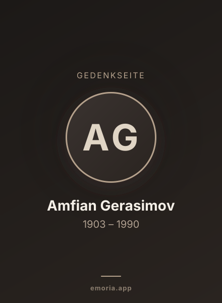 Gedenkportrait von Amfian Gerasimov