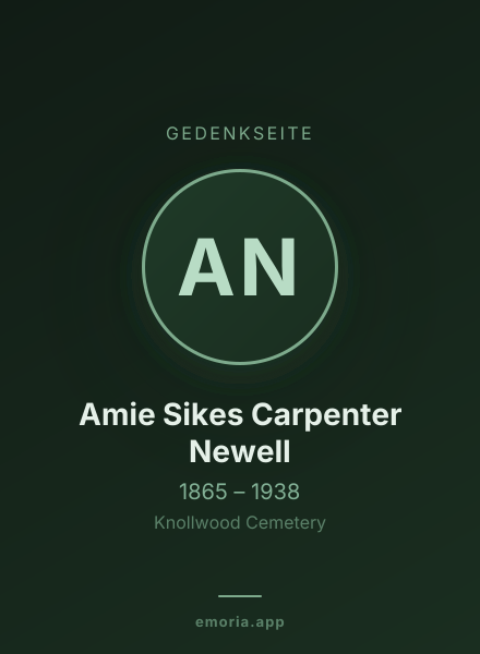 Gedenkportrait von Amie Sikes Carpenter Newell