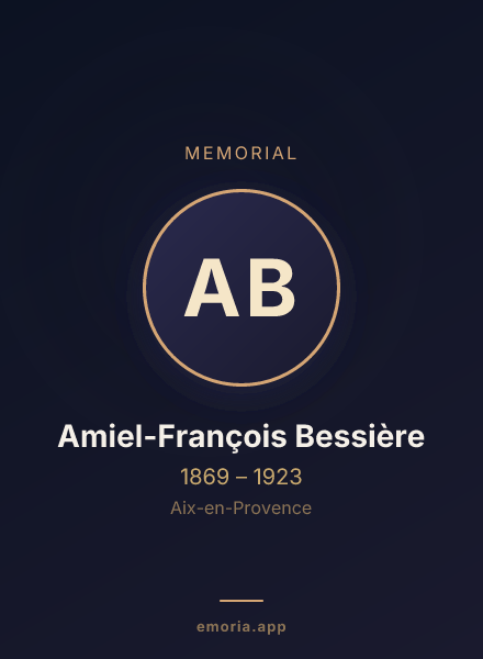 Memorial portrait of Amiel-François Bessière
