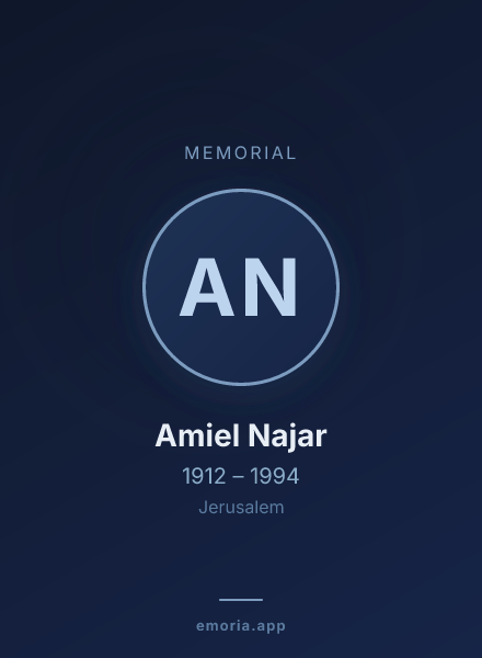 Memorial portrait of Amiel Najar
