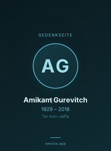 Gedenkportrait von Amikam‏ Gurevitch