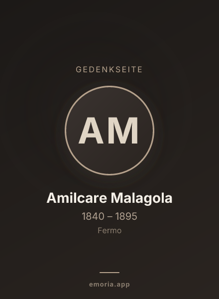 Gedenkportrait von Amilcare Malagola