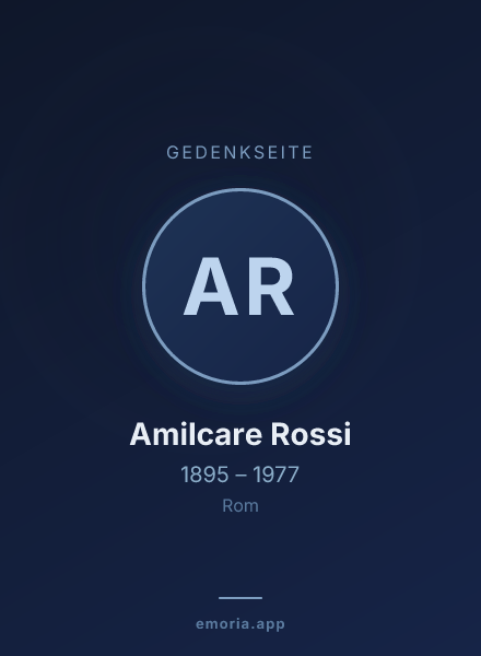 Gedenkportrait von Amilcare Rossi