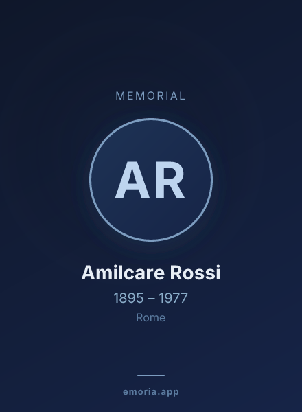 Memorial portrait of Amilcare Rossi