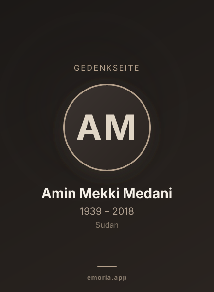 Gedenkportrait von Amin Mekki Medani