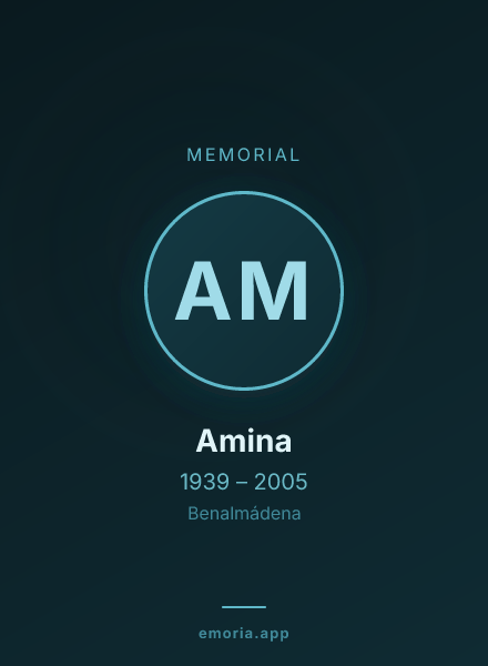 Memorial portrait of Amina