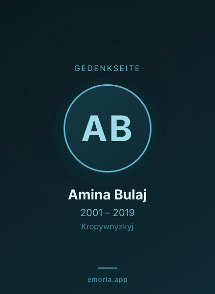 Gedenkportrait von Amina Bulaj