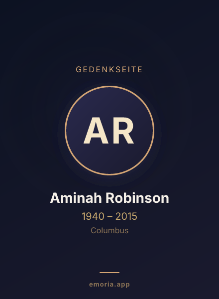 Gedenkportrait von Aminah Robinson