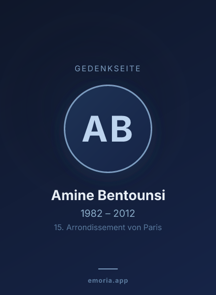 Gedenkportrait von Amine Bentounsi