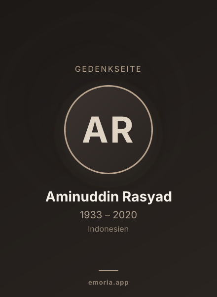 Gedenkportrait von Aminuddin Rasyad