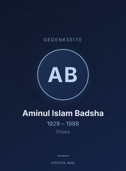 Gedenkportrait von Aminul Islam Badsha