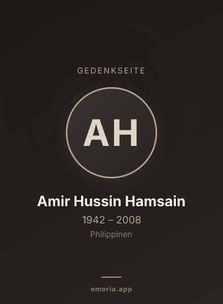 Gedenkportrait von Amir Hussin Hamsain