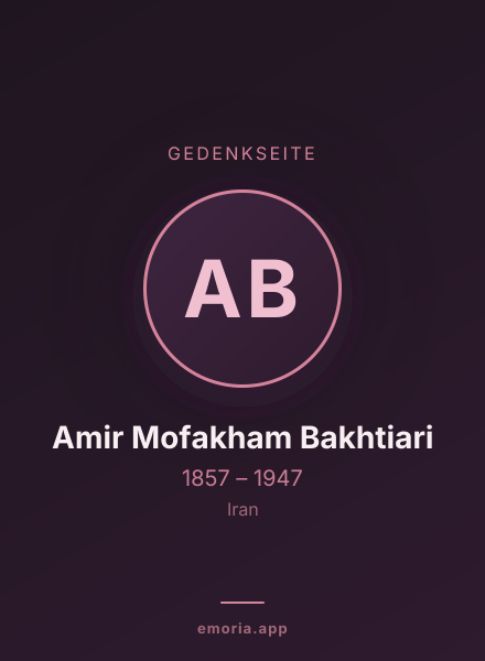 Gedenkportrait von Amir Mofakham Bakhtiari