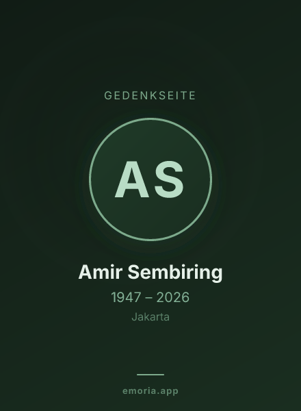 Gedenkportrait von Amir Sembiring