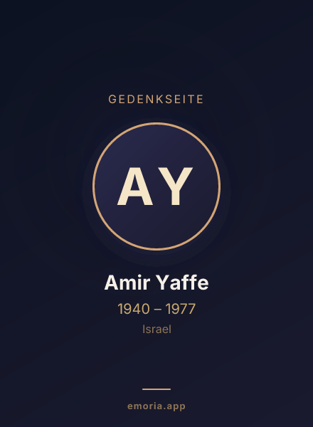 Gedenkportrait von Amir Yaffe