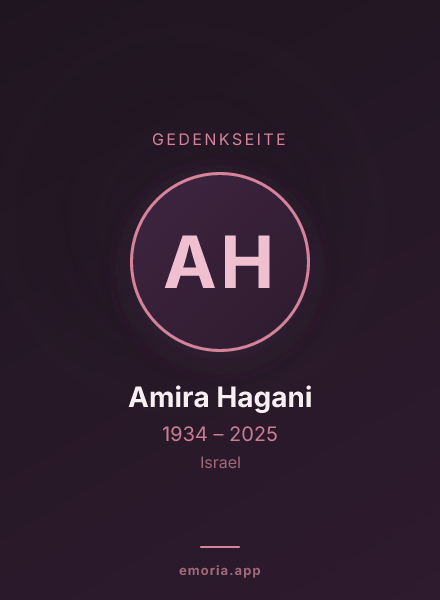 Gedenkportrait von Amira Hagani