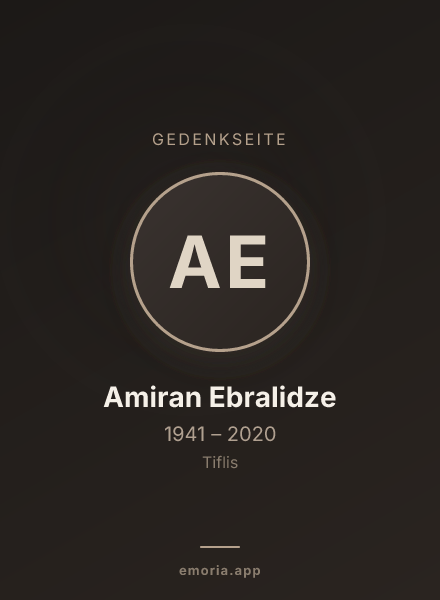 Gedenkportrait von Amiran Ebralidze