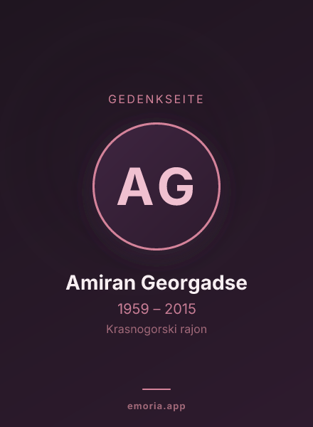 Gedenkportrait von Amiran Georgadse