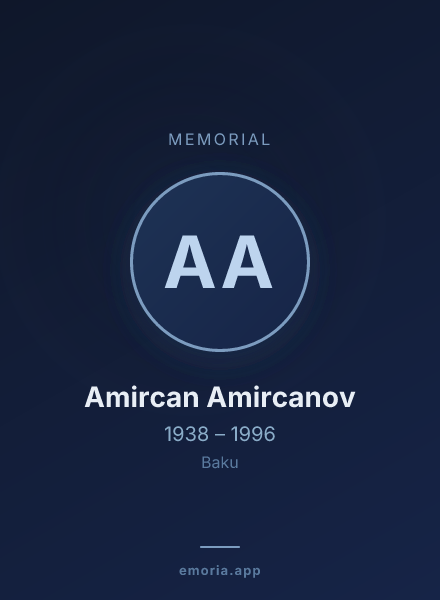 Memorial portrait of Amircan Amircanov