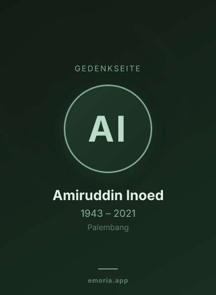 Gedenkportrait von Amiruddin Inoed