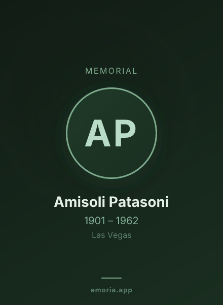 Memorial portrait of Amisoli Patasoni