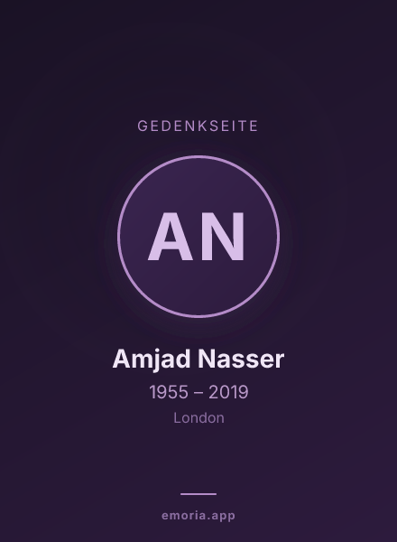 Gedenkportrait von Amjad Nasser