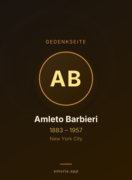 Gedenkportrait von Amleto Barbieri