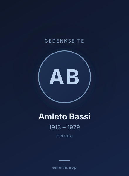 Gedenkportrait von Amleto Bassi