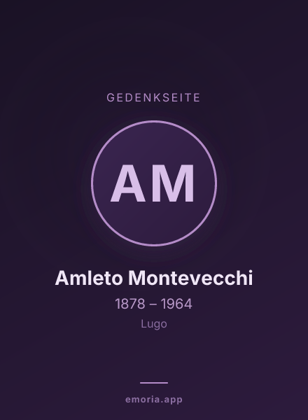 Gedenkportrait von Amleto Montevecchi