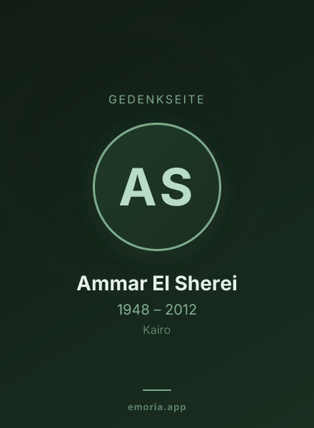 Gedenkportrait von Ammar El Sherei