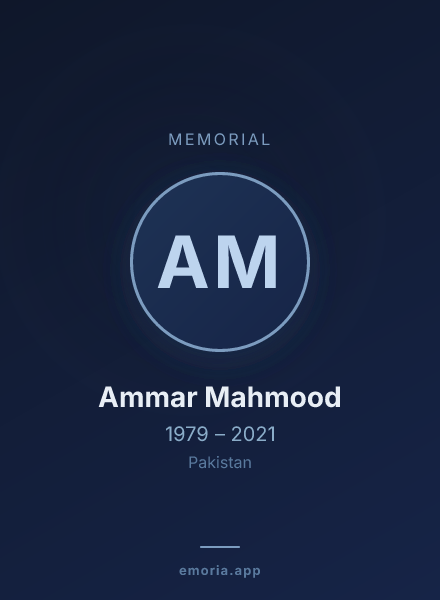 Memorial portrait of Ammar Mahmood