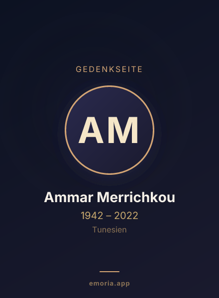 Gedenkportrait von Ammar Merrichkou