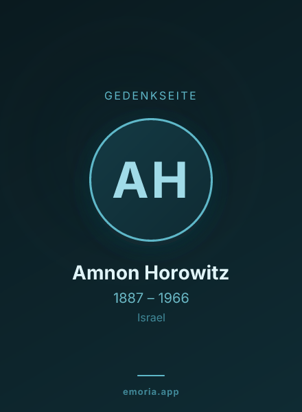 Gedenkportrait von Amnon Horowitz