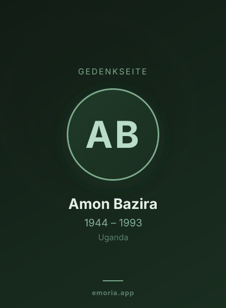 Gedenkportrait von Amon Bazira