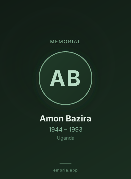 Memorial portrait of Amon Bazira