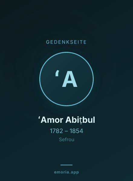 Gedenkportrait von ʻAmor Abiṭbul