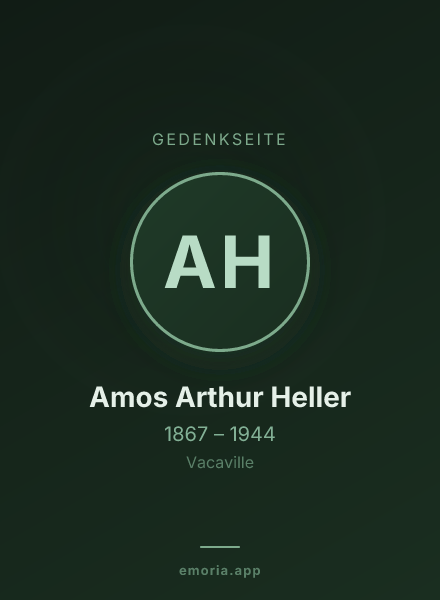 Gedenkportrait von Amos Arthur Heller