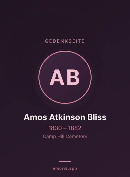 Gedenkportrait von Amos Atkinson Bliss