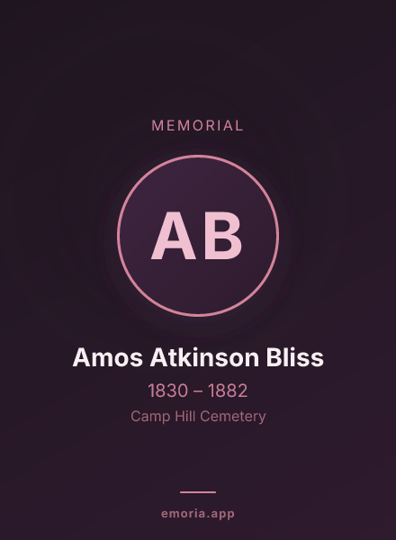 Memorial portrait of Amos Atkinson Bliss