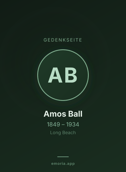 Gedenkportrait von Amos Ball