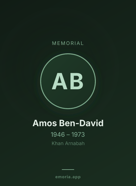 Memorial portrait of Amos Ben-David