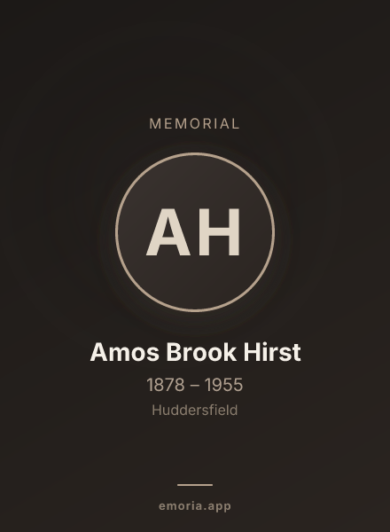 Memorial portrait of Amos Brook Hirst
