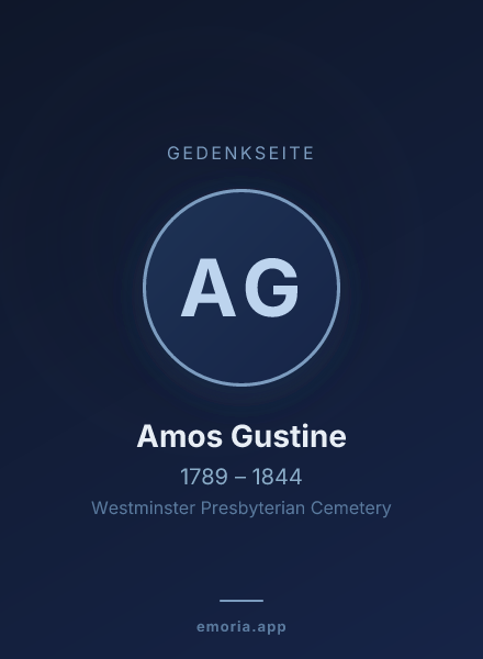 Gedenkportrait von Amos Gustine