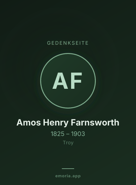 Gedenkportrait von Amos Henry Farnsworth