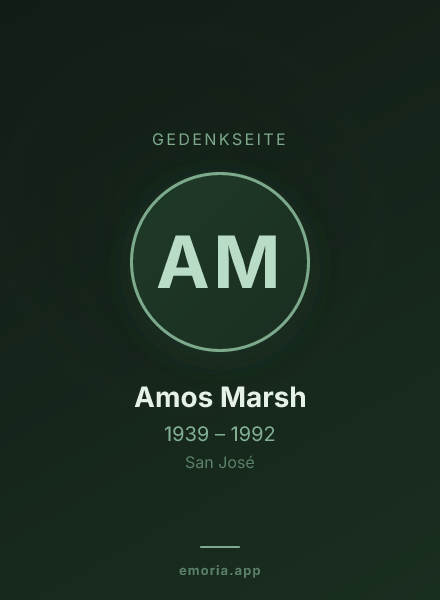 Gedenkportrait von Amos Marsh
