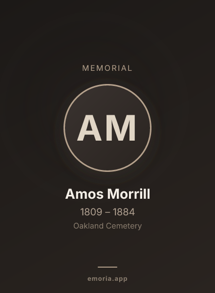 Memorial portrait of Amos Morrill