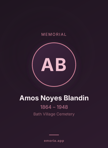 Memorial portrait of Amos Noyes Blandin