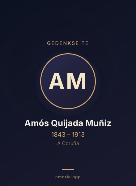 Gedenkportrait von Amós Quijada Muñiz