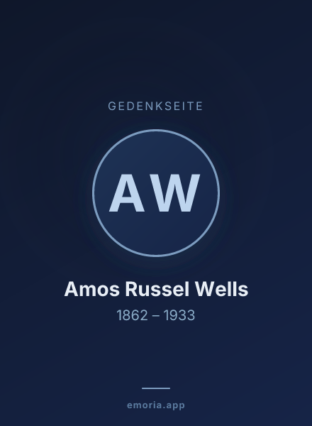 Gedenkportrait von Amos Russel Wells