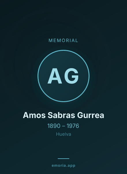 Memorial portrait of Amos Sabras Gurrea